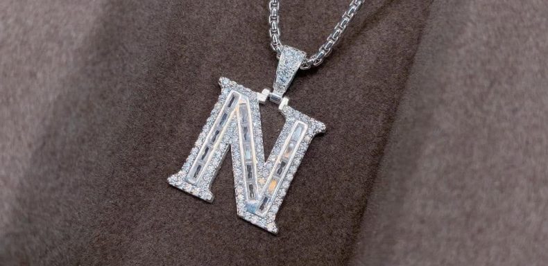 Dây chuyền bạc nam mặt chữ N