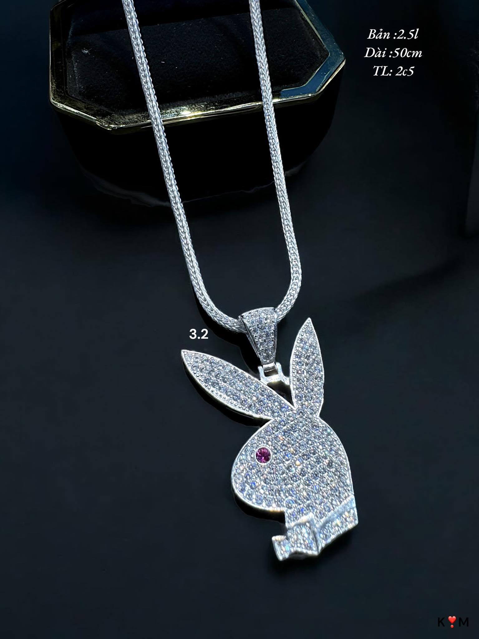Dây chuyền playboy bằng bạc
