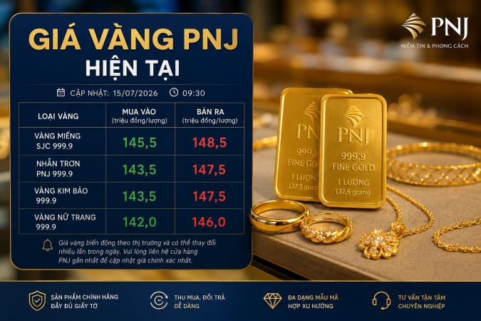 Giá vàng pnj hiện tại