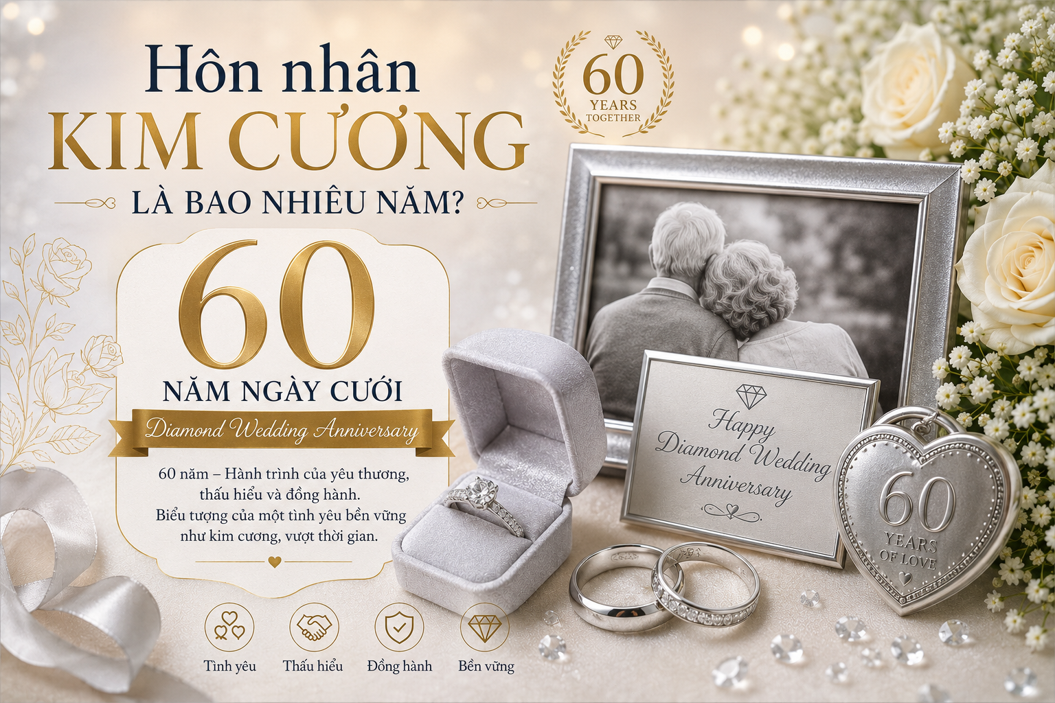 Hôn nhân kim cương là bao nhiêu năm?