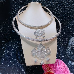 Kiềng bạc đeo cổ dành cho nữ kèm mặt