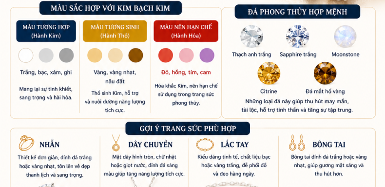 Kim Bạch Kim hợp đeo trang sức gì