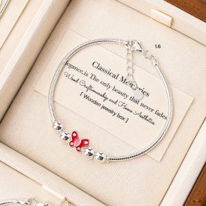 Lắc Tay Bạc Charm Bướm Phong Cách Pandora