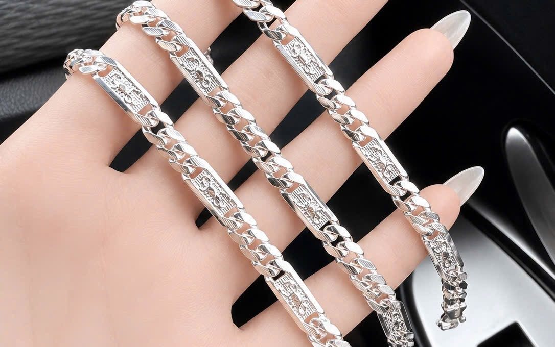 Lắc Tay Bạc Nam Mắt Xích Họa Tiết Bọ Cạp S Cao Cấp
