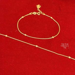 Lắc Tay Vàng K Dây Bi Charm Hoa Mai