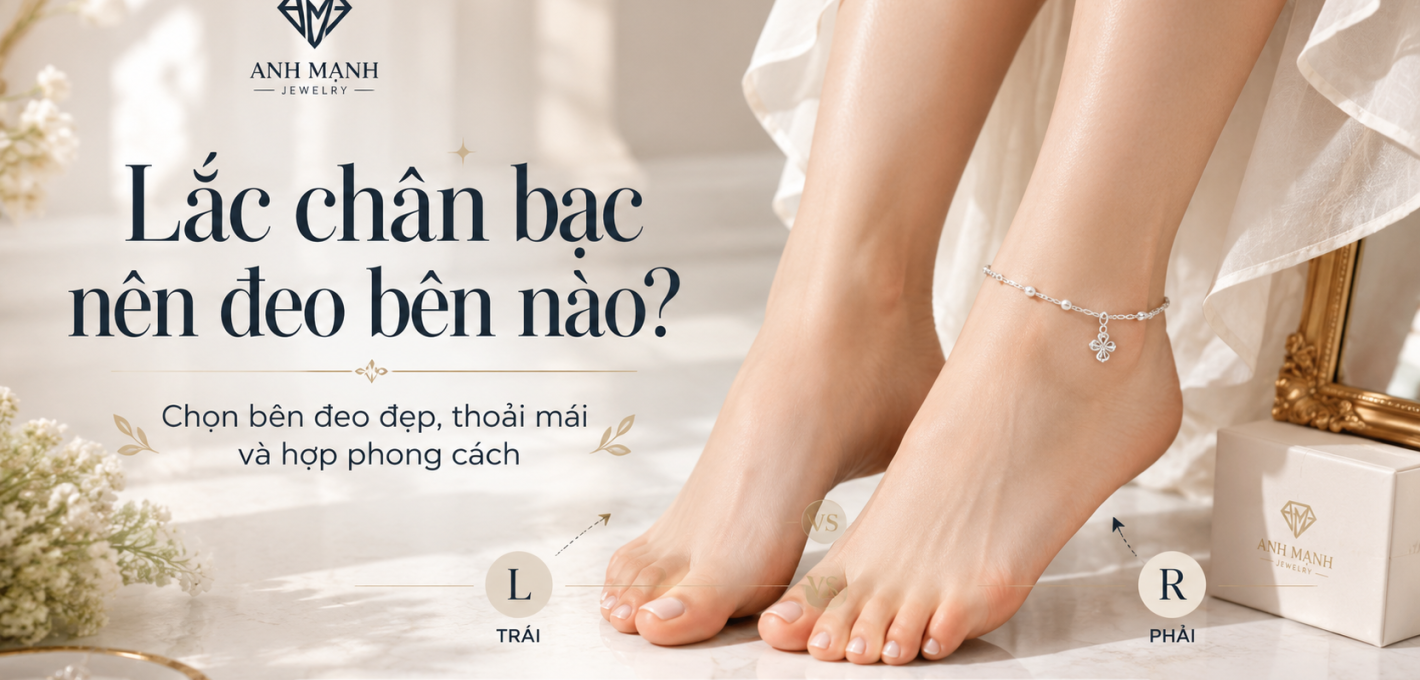 Lắc chân bạc nên đeo bên nào