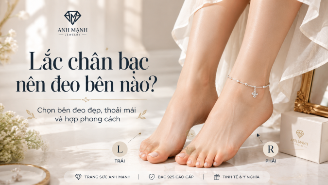 Lắc chân bạc nên đeo bên nào