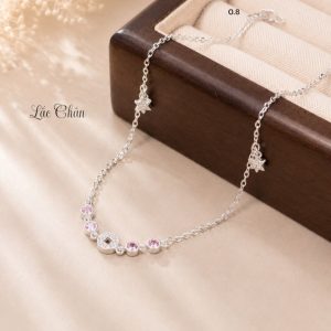 Lắc chân bạc nữ ngôi sao kim tiền