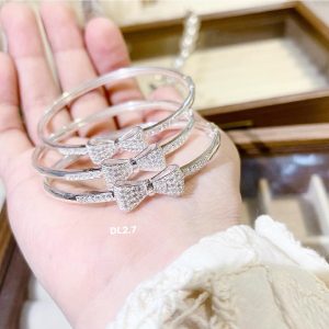 Lắc tay bạc nữ hình no đính đá