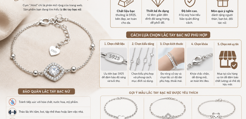 Lắc tay bạc nữ là gì