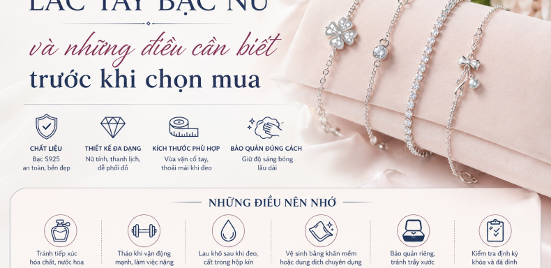 Lắc tay bạc nữ và những điều cần biết trước