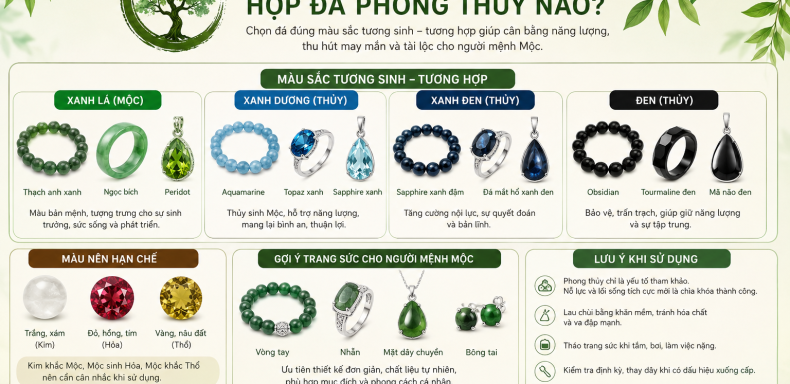 Mệnh mộc hợp đá phong thủy nào