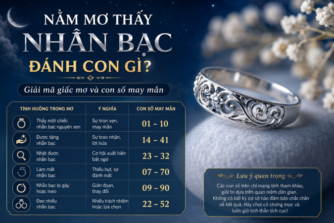 nằm mơ thấy nhẫn bạc đánh con gì