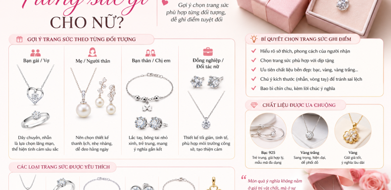 Nên tặng trang sức gì cho nữ