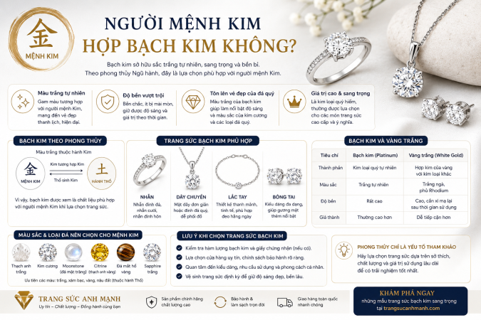 Người mệnh Kim hợp bạch kim không?