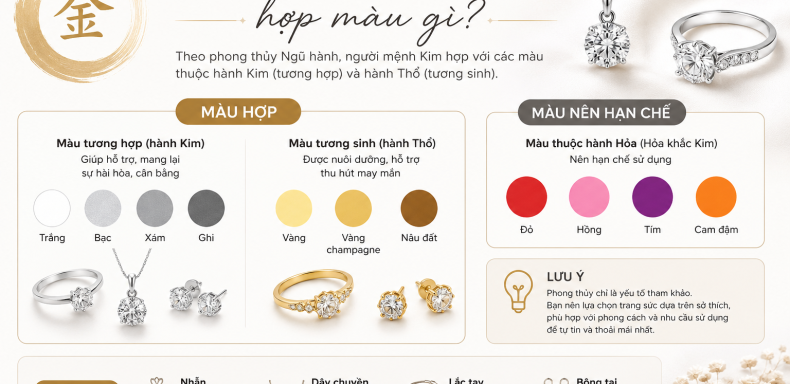 Người mệnh kim hợp màu gì