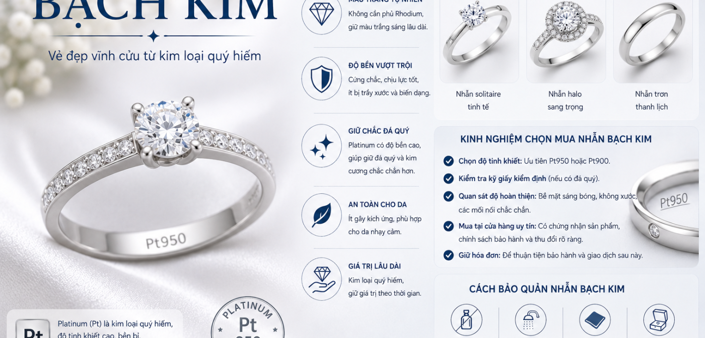 Nhẫn bạch kim có đẹp không