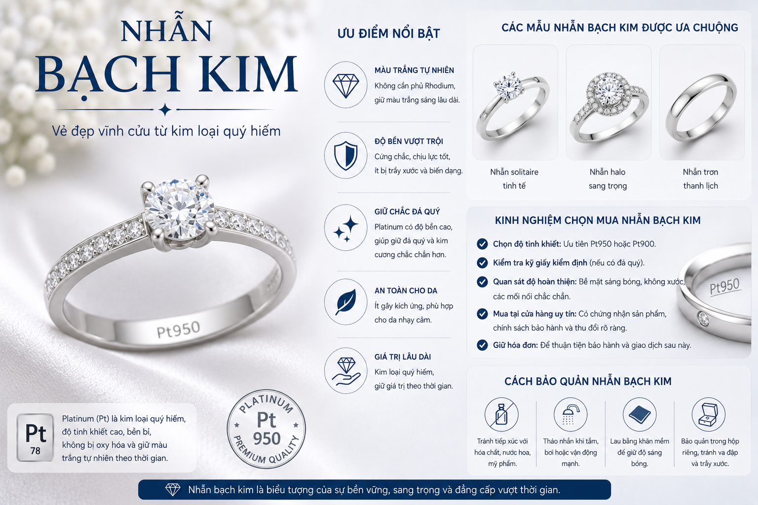 Nhẫn Bạch Kim Có Đẹp Không? Cách Chọn Và Kinh Nghiệm Mua