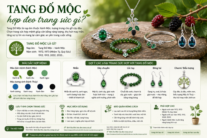 Tang Đố Mộc hợp đeo trang sức gì?
