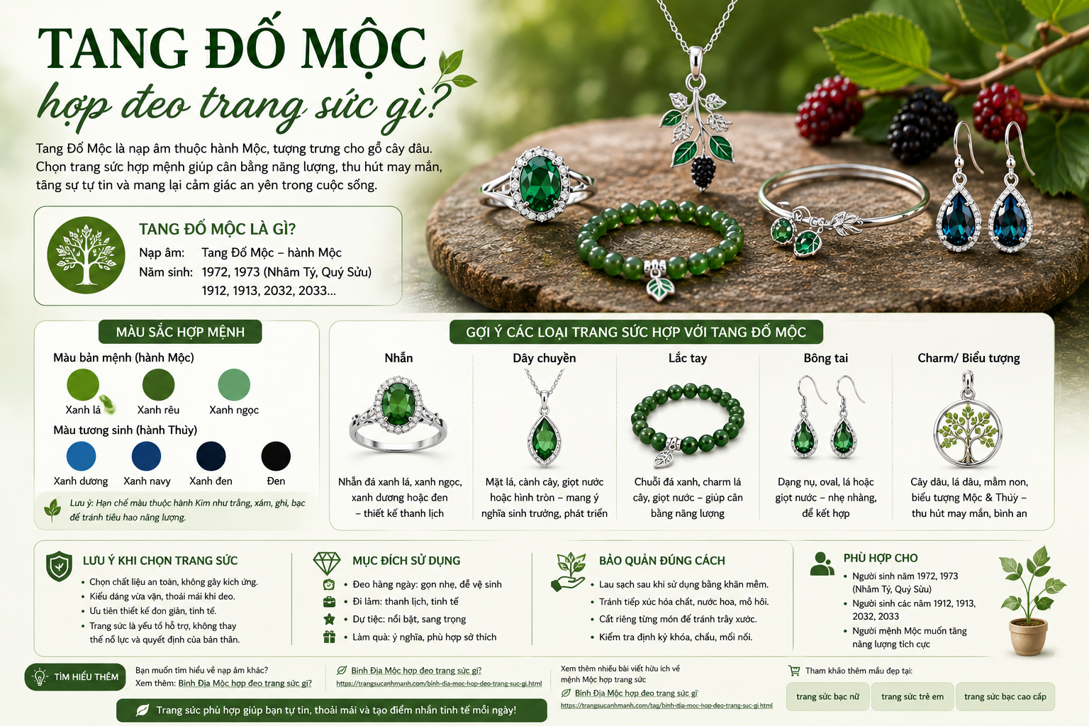 Tang Đố Mộc hợp đeo trang sức gì?