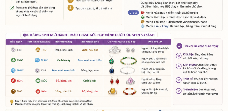 Tính chất tương sinh của ngũ hành biẻu hiện như thế nào hợp đeo trang sức nào Gợi ý lựa chọn phù hợp