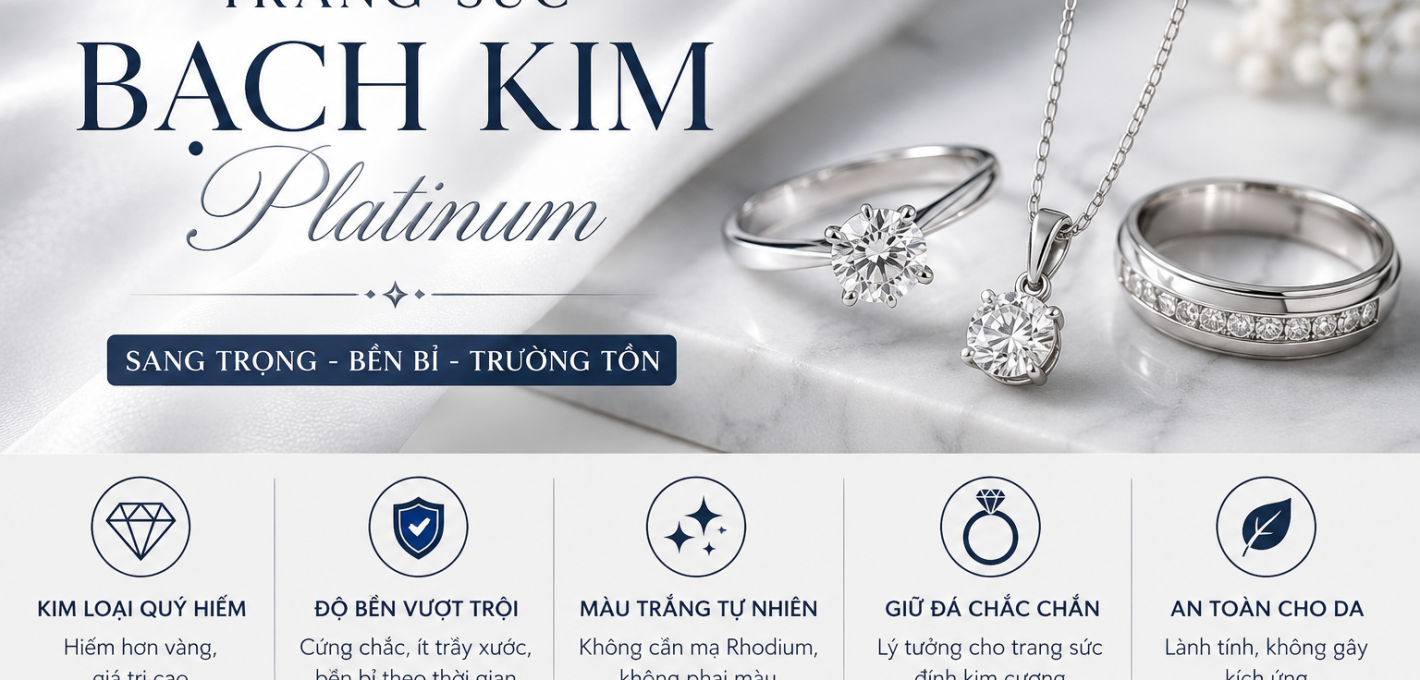 Trang Sức Bạch Kim Platinum Là Gì