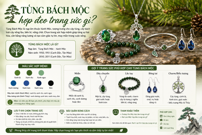 Tùng Bách Mộc hợp đeo trang sức gì?