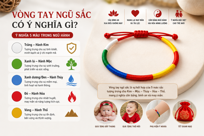 Vòng Tay Ngũ Sắc Có Ý Nghĩa Gì? Nguồn Gốc, Công Dụng Và Có Nên Đeo Không?