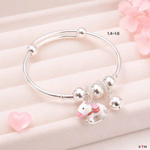 Vòng bạc trẻ em dạng kiềng hở