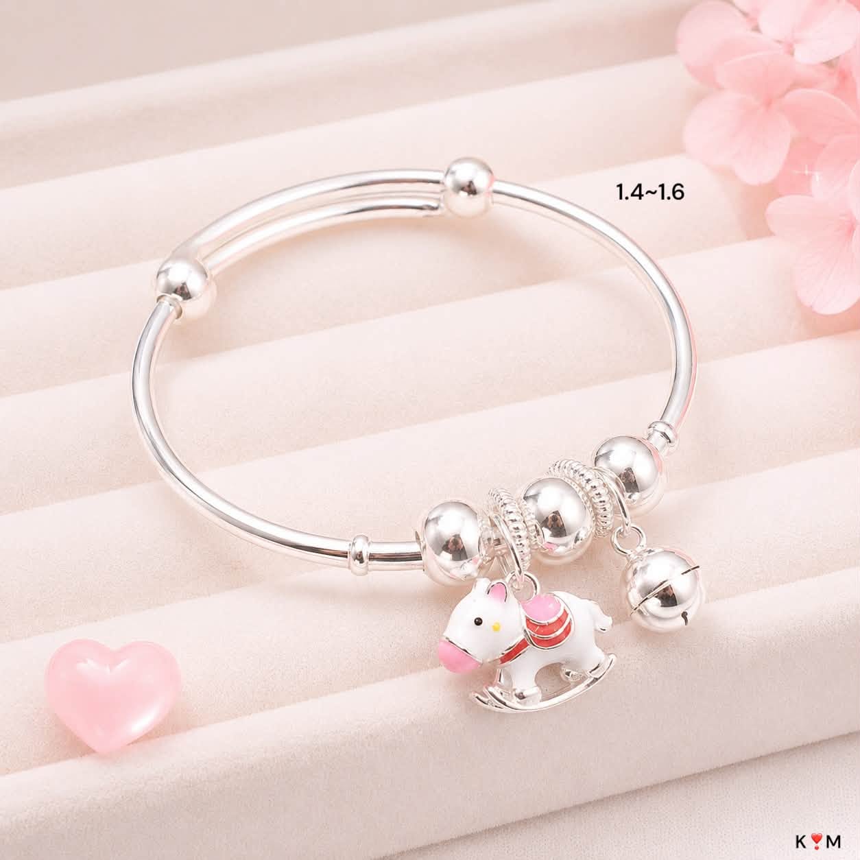 Vòng bạc trẻ em dạng kiềng hở