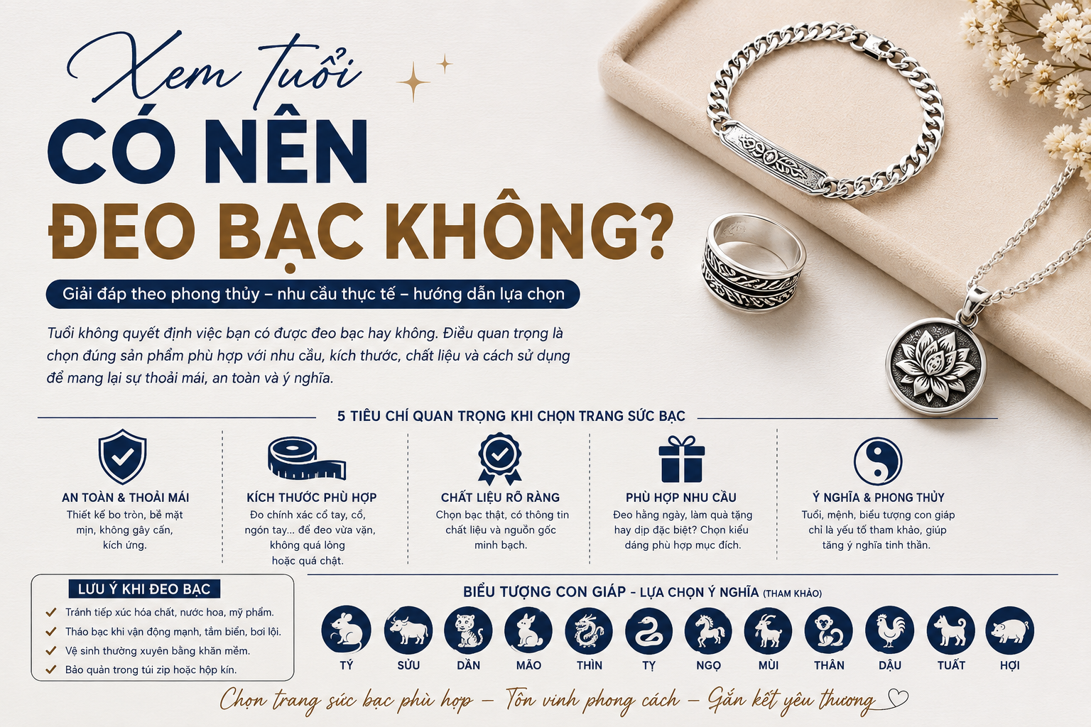 Xem tuổi có nên đeo bạc không?
