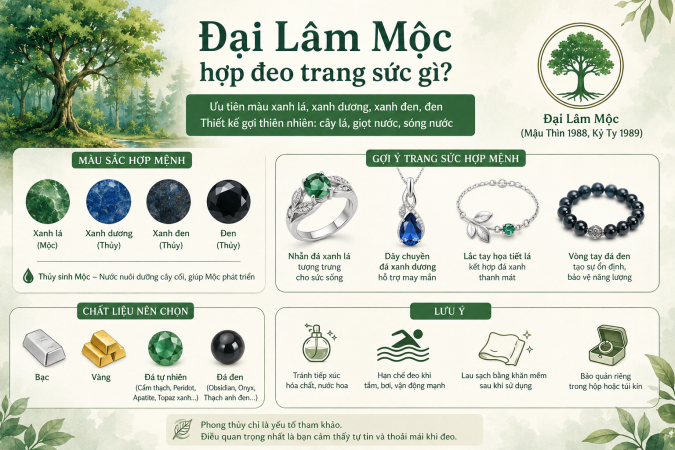 Đại Lâm Mộc hợp đeo trang sức gì?