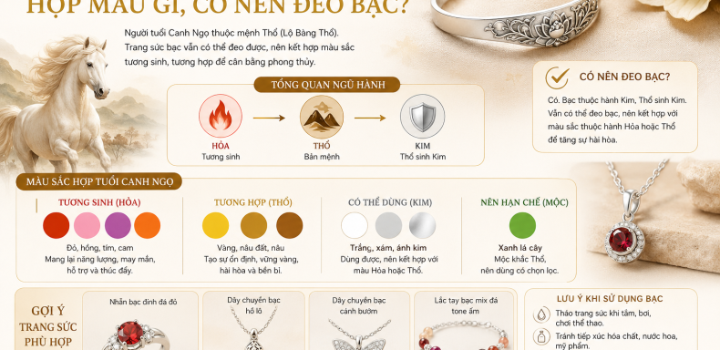 tuổi canh ngọ hợp mau gi có nên đeo bạc
