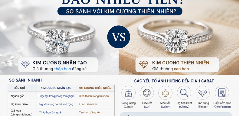 carat kim cương nhân tạo bao nhiêu tiền