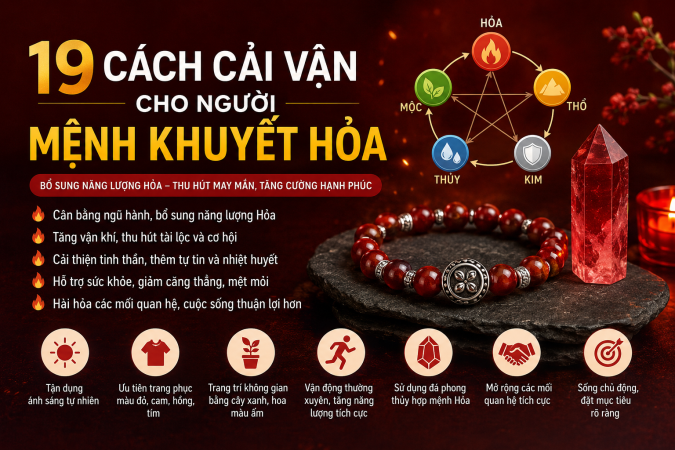 19 Cách Cải Vận Cho Người Mệnh Khuyết Hỏa