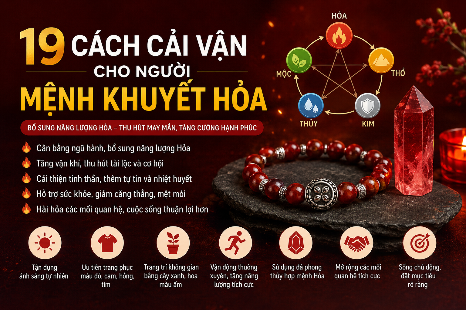 19 Cách Cải Vận Cho Người Mệnh Khuyết Hỏa