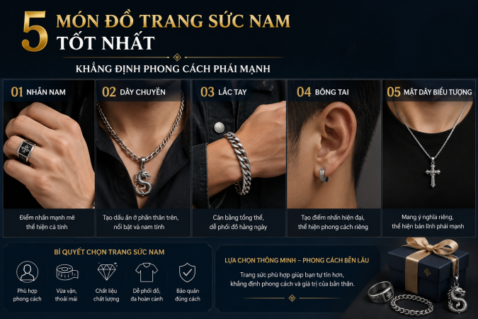 5 Món Đồ Trang Sức Nam Tốt Nhất Khẳng Định Phong Cách Phái Mạnh