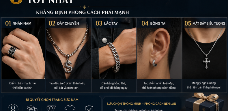 Món Đồ Trang Sức Nam Tốt Nhất Khẳng Định Phong Cách Phái Mạnh
