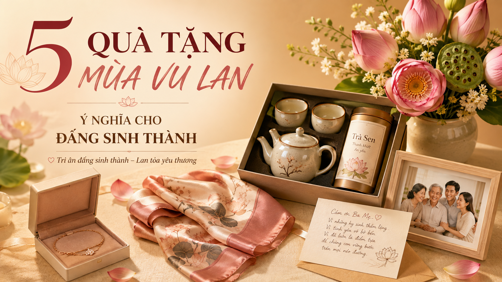 5 QUÀ TẶNG MÙA VU LAN Ý NGHĨA CHO ĐẤNG SINH THÀNH