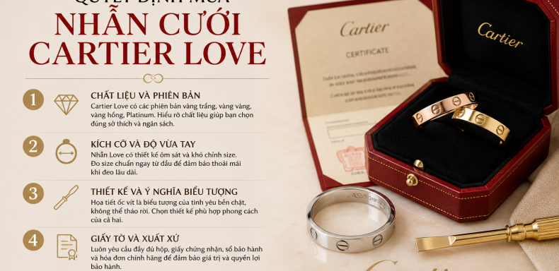 điều can biet truoc khi quyet đính mua nhẫn cuoi cartier love
