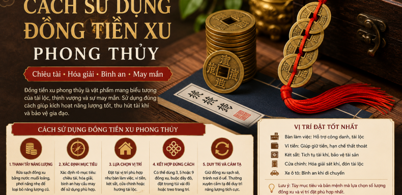 Bí Mật Cách Sử Dụng Đồng Tiền Xu Phong Thủy