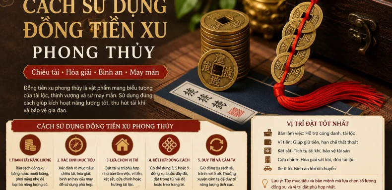 Bí Mật Cách Sử Dụng Đồng Tiền Xu Phong Thủy