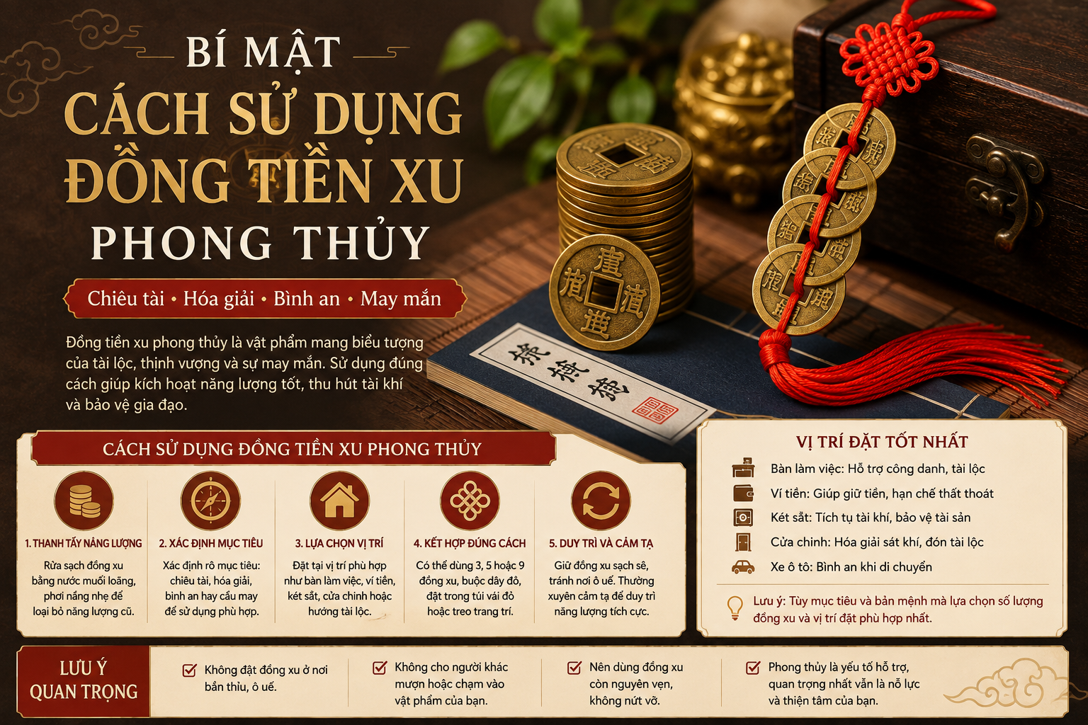 Bí Mật Cách Sử Dụng Đồng Tiền Xu Phong Thủy