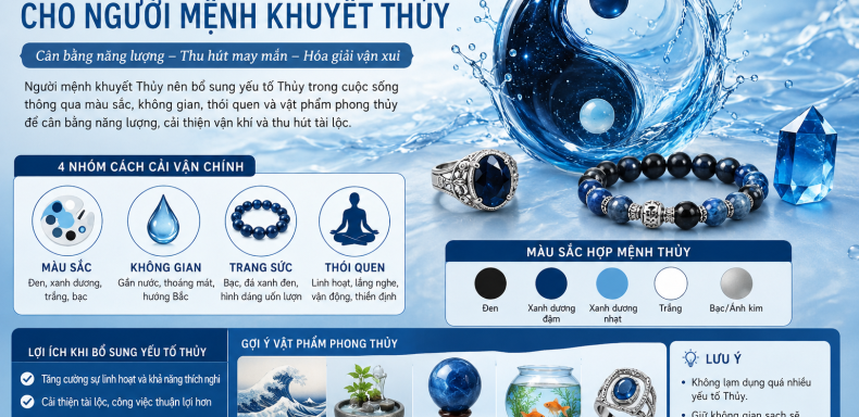 Cách Cải Vận Cho Người Mệnh Khuyết Thủy