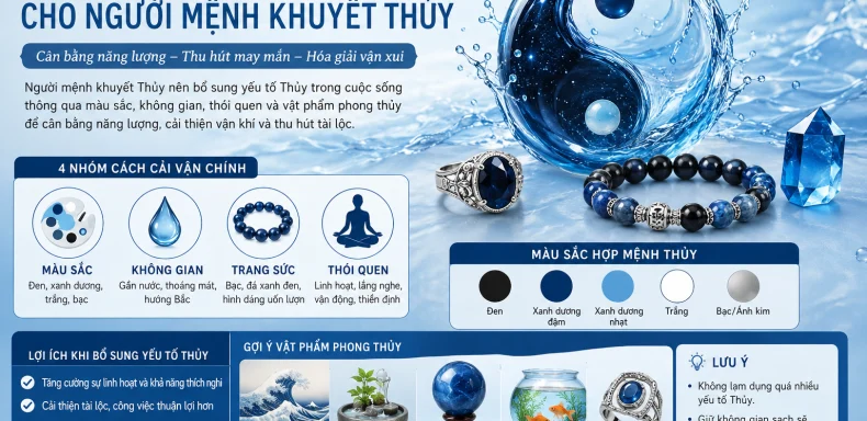 Cách Cải Vận Cho Người Mệnh Khuyết Thủy