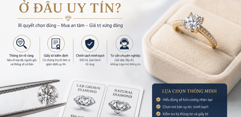 Mua kim cương nhân tạo ở đâu uy tín