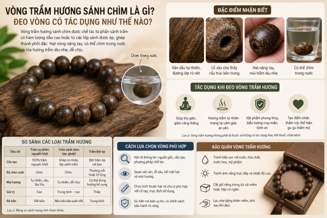 Vòng Trầm Hương Sánh Chìm Là Gì? Tác Dụng Và Cách Chọn