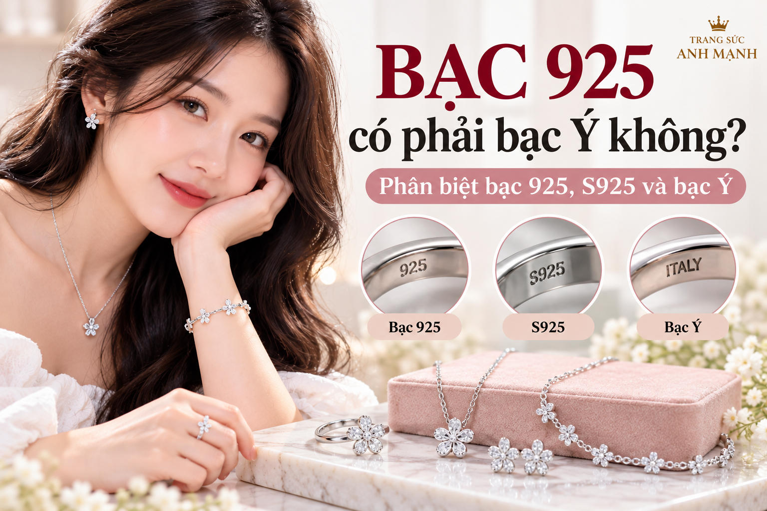 Bạc 925 có phải bạc Ý không – phân biệt bạc 925, S925 và bạc Ý